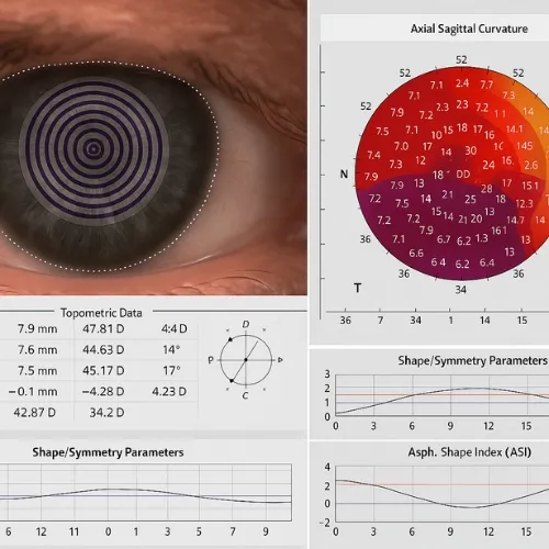 A comparison image of a clear vision and a vision blurred by cataracts.